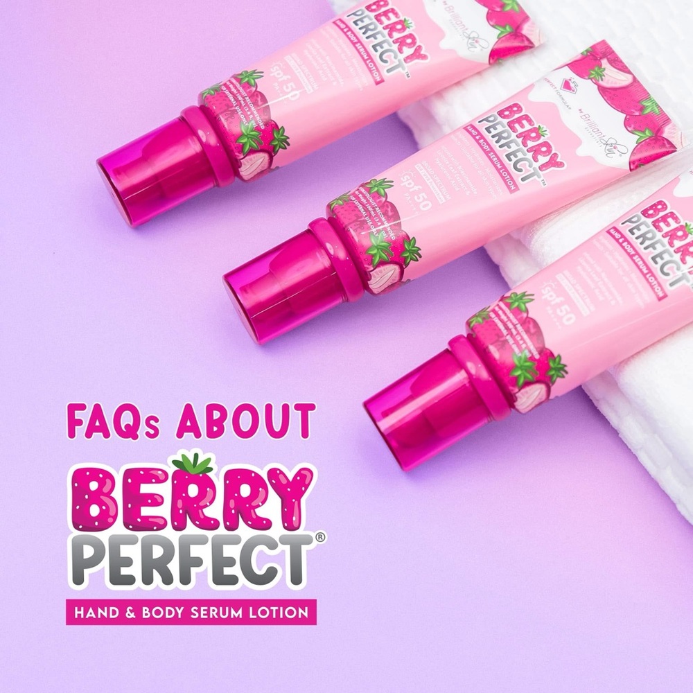 Berry Perfect® Hand & Body Serum Lotion Perfect Formula by Brilliant Skin.